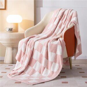 SeaRoomy Checkered Throw Blanket, Ultra Soft Microfiber Knit Throw Blanket,